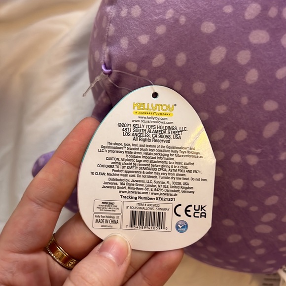 squishmallow aziza the stingray plush toy 8” - Picture 6 of 6